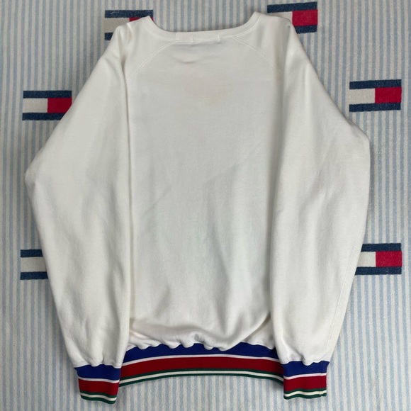 Vintage Polo By Ralph Lauren multi color cuff Crewneck Sweatshirt - Picture 2 of 15